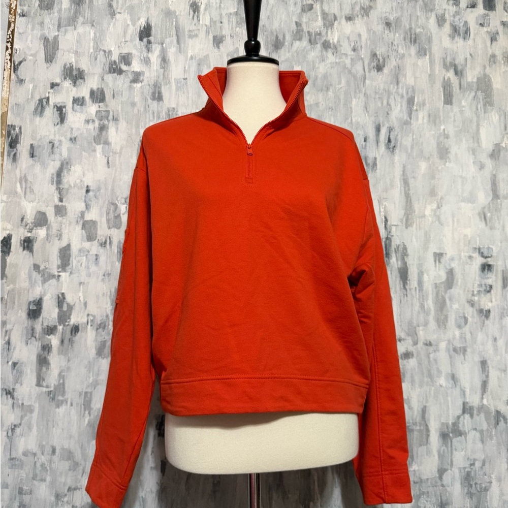 Athleta Red Orange Pullover - image 1